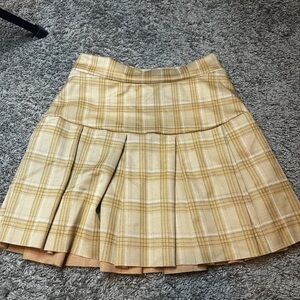 Blue Blush Yellow Plaid Mini Skirt